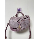 Handmade thickened matte waxed leather mbox saddle bag